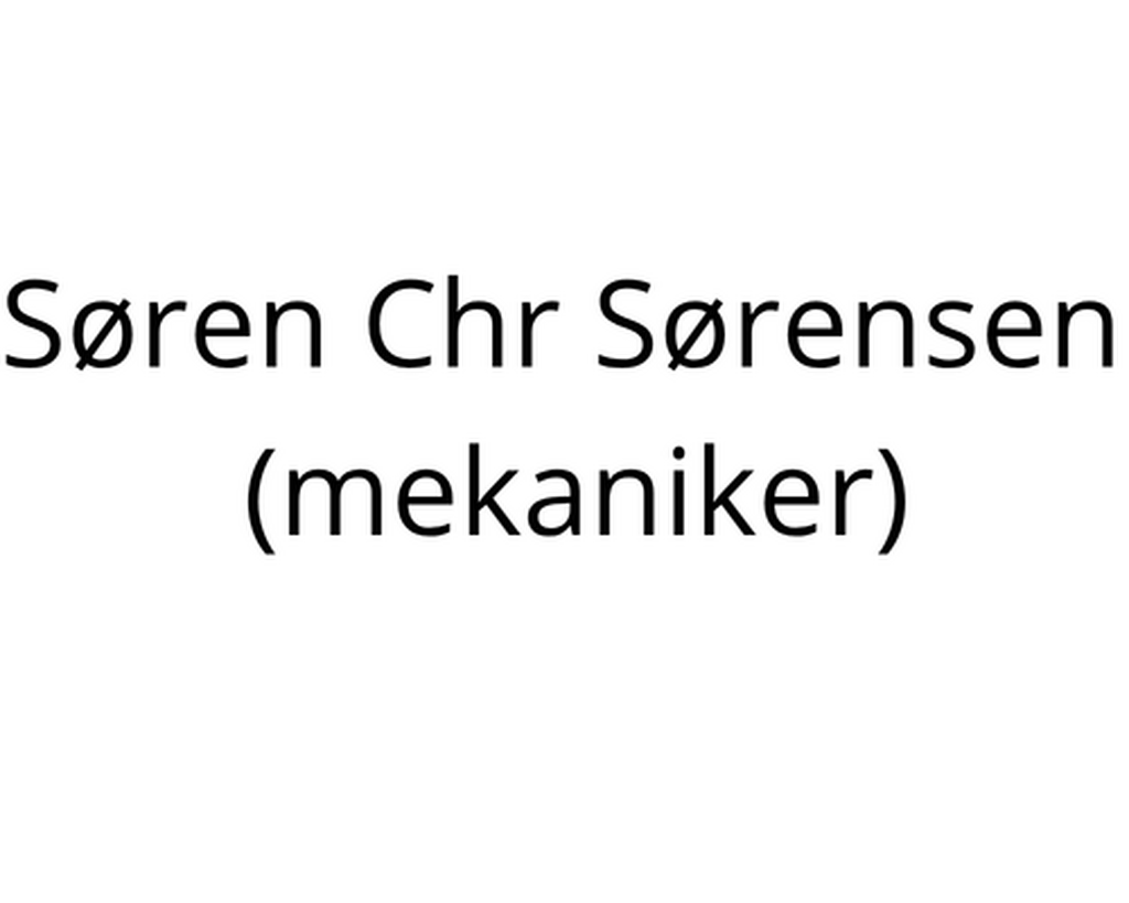 Søren Chr Sørensen (mekaniker)